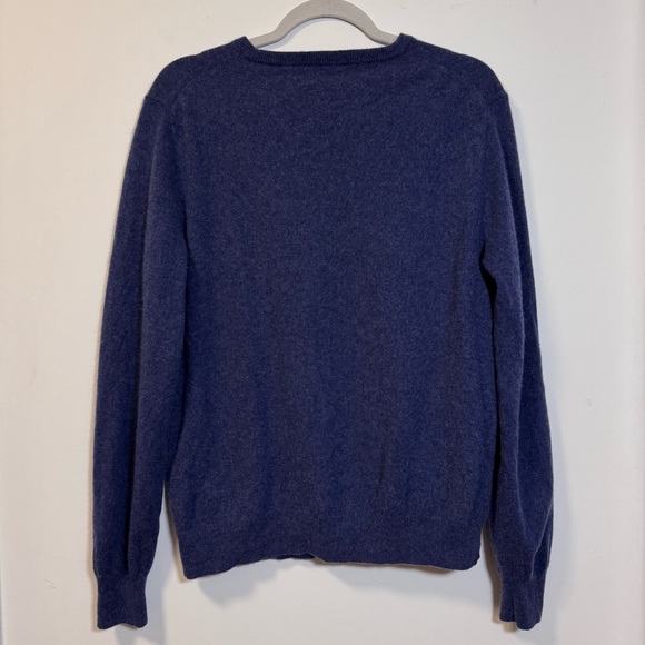 J. Crew Brushed Cashmere Crewneck Navy Sweater Size Large - Picture 5 of 7